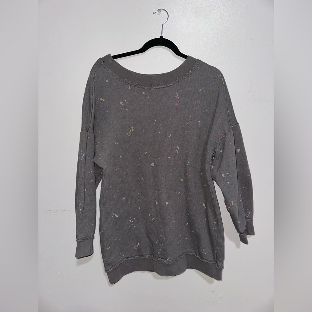 Free People Paint Splash Crewneck